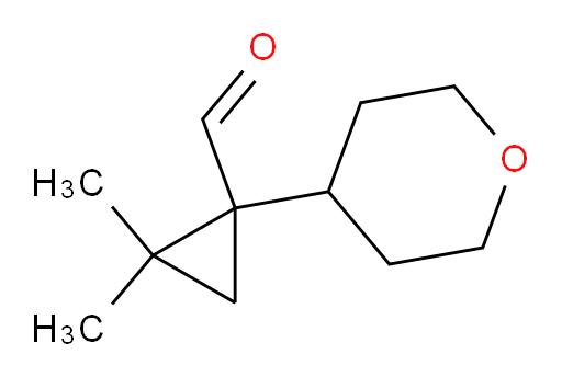 2,2-dimethyl-1-(oxan-4-yl)cyclopropane-1-carbaldehyde