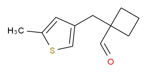 1-[(5-methylthiophen-3-yl)methyl]cyclobutane-1-carbaldehyde