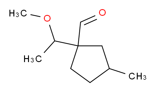 1-(1-methoxyethyl)-3-methylcyclopentane-1-carbaldehyde