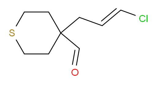 4-(3-chloroprop-2-en-1-yl)thiane-4-carbaldehyde