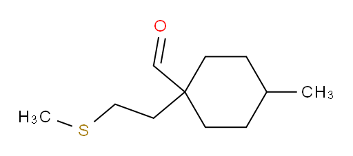 4-methyl-1-[2-(methylsulfanyl)ethyl]cyclohexane-1-carbaldehyde