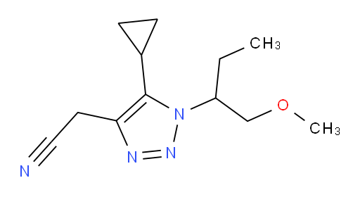 2-[5-cyclopropyl-1-(1-methoxybutan-2-yl)-1H-1,2,3-triazol-4-yl]acetonitrile