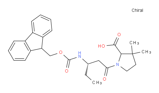 1-[(3S)-3-({[(9H-fluoren-9-yl)methoxy]carbonyl}amino)pentanoyl]-3,3-dimethylpyrrolidine-2-carboxylic acid