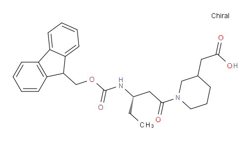 2-{1-[(3S)-3-({[(9H-fluoren-9-yl)methoxy]carbonyl}amino)pentanoyl]piperidin-3-yl}acetic acid