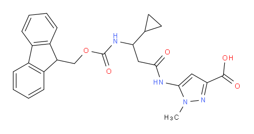 5-[3-cyclopropyl-3-({[(9H-fluoren-9-yl)methoxy]carbonyl}amino)propanamido]-1-methyl-1H-pyrazole-3-carboxylic acid