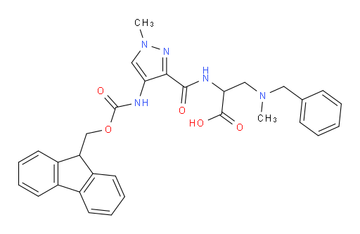 3-[benzyl(methyl)amino]-2-{[4-({[(9H-fluoren-9-yl)methoxy]carbonyl}amino)-1-methyl-1H-pyrazol-3-yl]formamido}propanoic acid