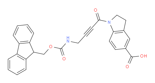 1-[4-({[(9H-fluoren-9-yl)methoxy]carbonyl}amino)but-2-ynoyl]-2,3-dihydro-1H-indole-5-carboxylic acid