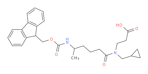 3-[N-(cyclopropylmethyl)-5-({[(9H-fluoren-9-yl)methoxy]carbonyl}amino)hexanamido]propanoic acid