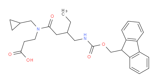 3-[N-(cyclopropylmethyl)-3-[({[(9H-fluoren-9-yl)methoxy]carbonyl}amino)methyl]pentanamido]propanoic acid