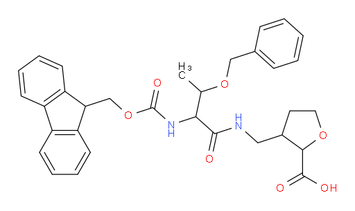 3-{[3-(benzyloxy)-2-({[(9H-fluoren-9-yl)methoxy]carbonyl}amino)butanamido]methyl}oxolane-2-carboxylic acid