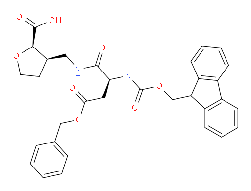 (2RS,3RS)-3-{[(2S)-3-(benzyl carboxy)-2-({[(9H-fluoren-9-yl)methoxy]carbonyl}amino)propanamido]methyl}oxolane-2-carboxylic acid