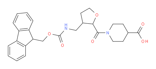 1-{3-[({[(9H-fluoren-9-yl)methoxy]carbonyl}amino)methyl]oxolane-2-carbonyl}piperidine-4-carboxylic acid