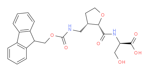 (2R)-2-{[(2RS,3RS)-3-[({[(9H-fluoren-9-yl)methoxy]carbonyl}amino)methyl]oxolan-2-yl]formamido}-3-hydroxypropanoic acid