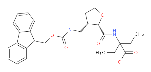 rac-2-ethyl-2-{[(2R,3R)-3-[({[(9H-fluoren-9-yl)methoxy]carbonyl}amino)methyl]oxolan-2-yl]formamido}butanoic acid