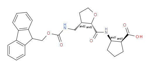 (1RS&,2SR&)-2-[(2RS,3RS)-3-[({[(9H-fluoren-9-yl)methoxy]carbonyl}amino)methyl]oxolane-2-amido]cyclopentane-1-carboxylic acid