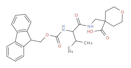 4-{[2-({[(9H-fluoren-9-yl)methoxy]carbonyl}amino)-3-methylbutanamido]methyl}oxane-4-carboxylic acid