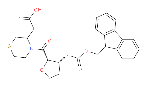 rac-2-{4-[(2R,3S)-3-({[(9H-fluoren-9-yl)methoxy]carbonyl}amino)oxolane-2-carbonyl]thiomorpholin-3-yl}acetic acid