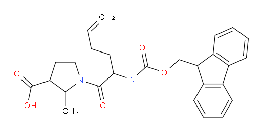 1-[2-({[(9H-fluoren-9-yl)methoxy]carbonyl}amino)hex-5-enoyl]-2-methylpyrrolidine-3-carboxylic acid