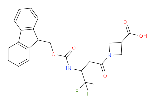 1-[3-({[(9H-fluoren-9-yl)methoxy]carbonyl}amino)-4,4,4-trifluorobutanoyl]azetidine-3-carboxylic acid