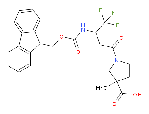 1-[3-({[(9H-fluoren-9-yl)methoxy]carbonyl}amino)-4,4,4-trifluorobutanoyl]-3-methylpyrrolidine-3-carboxylic acid