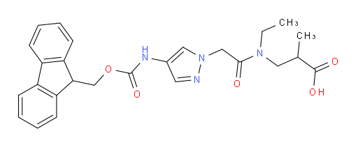 3-{N-ethyl-2-[4-({[(9H-fluoren-9-yl)methoxy]carbonyl}amino)-1H-pyrazol-1-yl]acetamido}-2-methylpropanoic acid