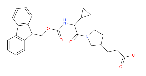 3-{1-[2-cyclopropyl-2-({[(9H-fluoren-9-yl)methoxy]carbonyl}amino)acetyl]pyrrolidin-3-yl}propanoic acid