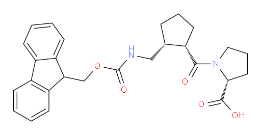(2R)-1-[(1RS,2SR)-2-[({[(9H-fluoren-9-yl)methoxy]carbonyl}amino)methyl]cyclopentanecarbonyl]pyrrolidine-2-carboxylic acid