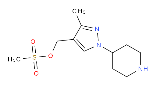 [3-methyl-1-(piperidin-4-yl)-1H-pyrazol-4-yl]methyl methanesulfonate