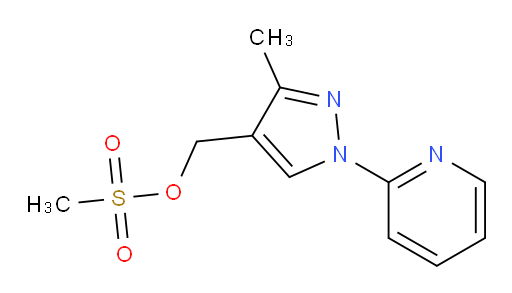 [3-methyl-1-(pyridin-2-yl)-1H-pyrazol-4-yl]methyl methanesulfonate