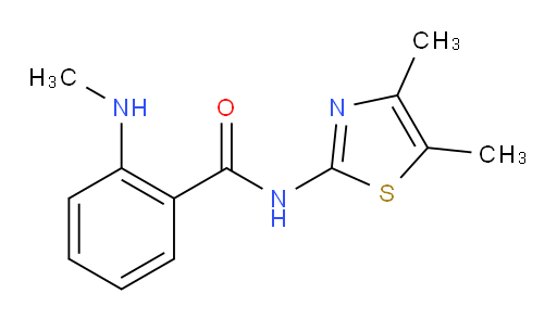 N-(dimethyl-1,3-thiazol-2-yl)-2-(methylamino)benzamide