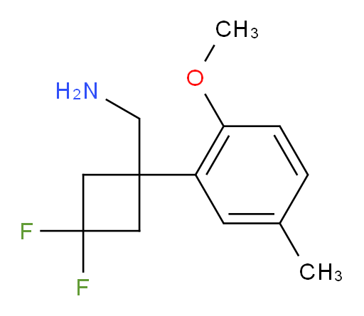 [3,3-difluoro-1-(2-methoxy-5-methylphenyl)cyclobutyl]methanamine