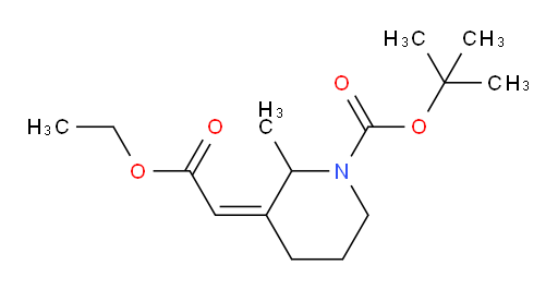 tert-butyl (3Z)-3-(2-ethoxy-2-oxoethylidene)-2-methylpiperidine-1-carboxylate