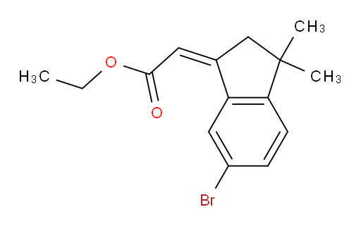 ethyl 2-[(1Z)-6-bromo-3,3-dimethyl-2,3-dihydro-1H-inden-1-ylidene]acetate