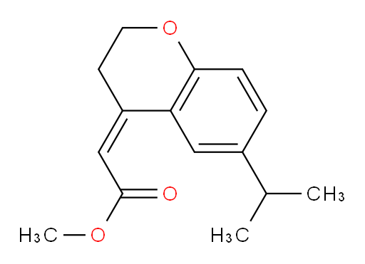 methyl 2-[(4Z)-6-(propan-2-yl)-3,4-dihydro-2H-1-benzopyran-4-ylidene]acetate