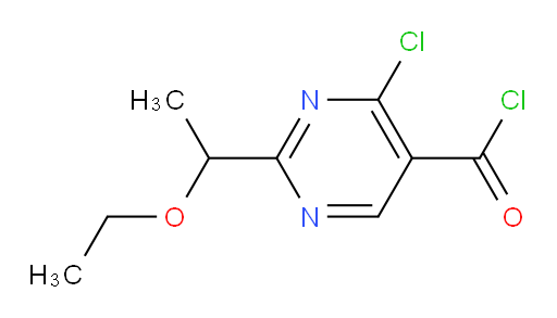 4-chloro-2-(1-ethoxyethyl)pyrimidine-5-carbonyl chloride