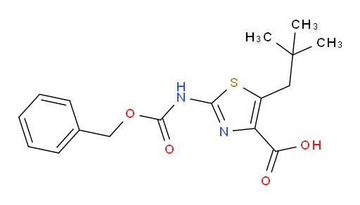 2-{[(benzyloxy)carbonyl]amino}-5-(2,2-dimethylpropyl)-1,3-thiazole-4-carboxylic acid