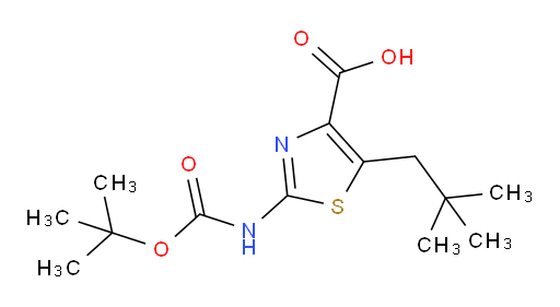 2-{[(tert-butoxy)carbonyl]amino}-5-(2,2-dimethylpropyl)-1,3-thiazole-4-carboxylic acid