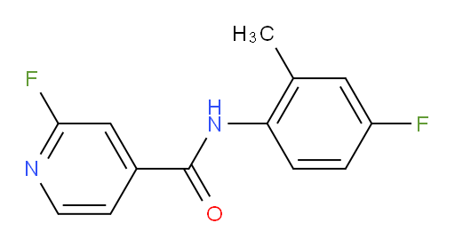 2-fluoro-N-(4-fluoro-2-methylphenyl)pyridine-4-carboxamide