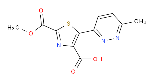 2-(methoxycarbonyl)-5-(6-methylpyridazin-3-yl)-1,3-thiazole-4-carboxylic acid