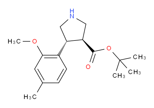 rac-tert-butyl (3R,4S)-4-(2-methoxy-4-methylphenyl)pyrrolidine-3-carboxylate