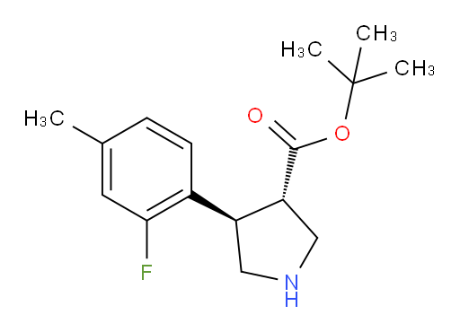 rac-tert-butyl (3R,4S)-4-(2-fluoro-4-methylphenyl)pyrrolidine-3-carboxylate