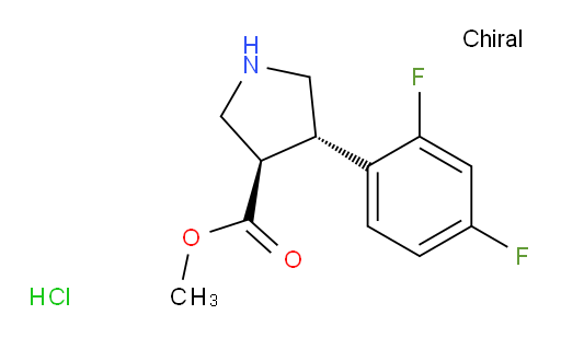methyl (3R,4S)-4-(2,4-difluorophenyl)pyrrolidine-3-carboxylate hydrochloride