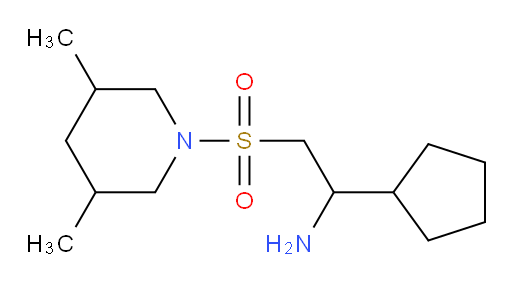 1-cyclopentyl-2-[(3,5-dimethylpiperidin-1-yl)sulfonyl]ethan-1-amine