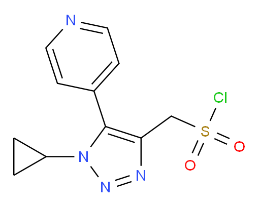 [1-cyclopropyl-5-(pyridin-4-yl)-1H-1,2,3-triazol-4-yl]methanesulfonyl chloride