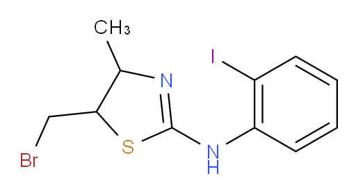 5-(bromomethyl)-N-(2-iodophenyl)-4-methyl-4,5-dihydro-1,3-thiazol-2-amine