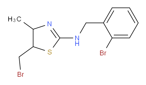 5-(bromomethyl)-N-[(2-bromophenyl)methyl]-4-methyl-4,5-dihydro-1,3-thiazol-2-amine