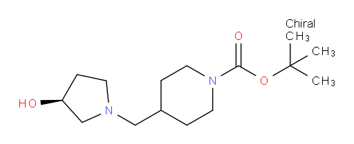tert-butyl 4-{[(3S)-3-hydroxypyrrolidin-1-yl]methyl}piperidine-1-carboxylate