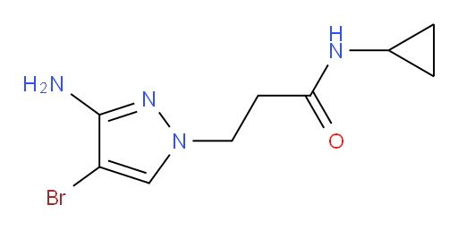 3-(3-amino-4-bromo-1H-pyrazol-1-yl)-N-cyclopropylpropanamide