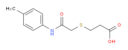 3-({[(4-methylphenyl)carbamoyl]methyl}sulfanyl)propanoic acid