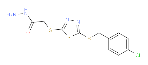 2-[(5-{[(4-chlorophenyl)methyl]sulfanyl}-1,3,4-thiadiazol-2-yl)sulfanyl]acetohydrazide